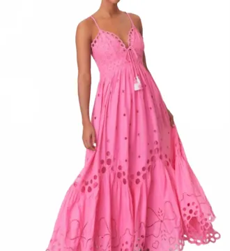 LoveShackFancy Melville Maxi Dress In Pink