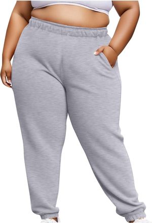 Generic Jogging Bottoms for Women Plus Size Womens Sweatpants Cotton Tracksuit Bottoms Loose Casual Warm Sports Trousers Loungewear Pants with Pockets for Gym
