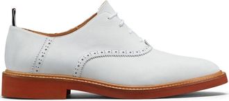 Thom Browne micro-sole nubuck saddle shoes - men - Nubuck Leather/Calf Leather/Rubber - 7 - White