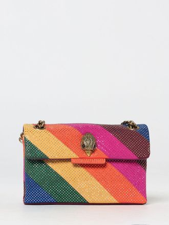 Kurt Geiger Borsa Kensington Mini Rainbow Kurt Geiger London in camoscio a righe multicolor con strass