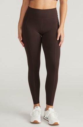 Universal Standard Next to Naked Pocket Ankle Leggings in Darkest Brown at Nordstrom, Size Xl