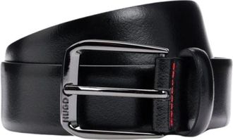 HUGO BOSS Giuel Riem - Heren - Riemen - Zwart - 100 CM - Leer - Accessoires