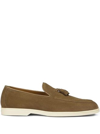 Doucal's tassel suede loafers - Brown