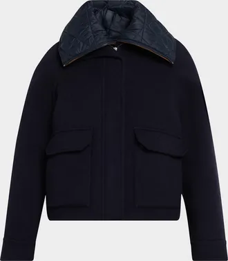 Brunello Cucinelli Couture Wool Coat with Detachable Padding