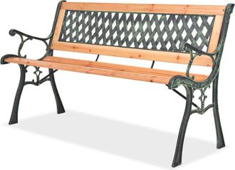 vidaXL Banco De Jard&iacute;n De Madera 122 Cm Vidaxl