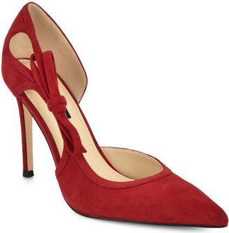 Nine West Famila Knotted Bow dOrsay Pump in Red at Nordstrom, Size 10.5