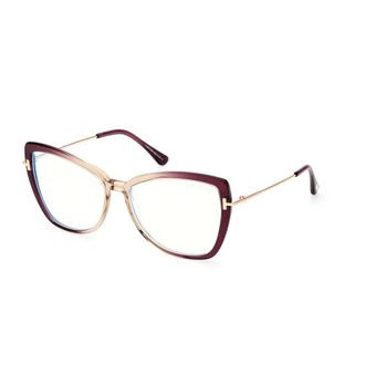 Tom Ford Glasses, female, Purple, Size: 55 MM Stylish Eyeglasses Collection