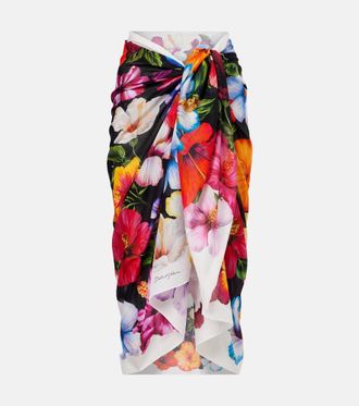 Dolce & Gabbana Floral cotton beach cover-up