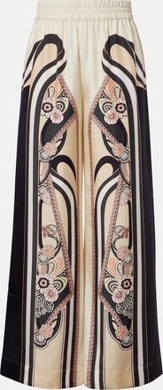 La DoubleJ Pantalones palazzo de seda estampados