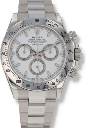 Rolex Pre-owned Rolex Cosmograph Daytona Chronograph Automatic Chronometer White Dial Mens Watch 116520 WSO