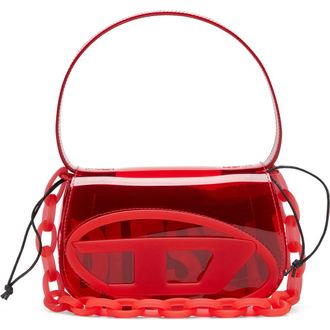 Diesel 1DR-Iconic Transparent TPU Shoulder Bag in Red at Nordstrom