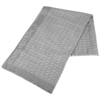 Louis Vuitton Pre-owned Stole - Dames - Pre-owned - Grijs - Maat: ONE Size Katoen