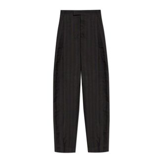 Ferragamo Suit Trousers, male, Brown, Size: M Striped Pattern Trousers