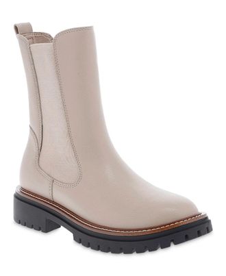 Mia Fala MH240801 Boots Womens Sand Leather Block Heel Chelsea HTAT1072