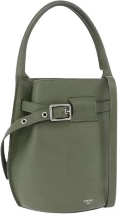 Celine Pre-owned Vintage Bucket Bag - Dames - Vintage Tas - Groen - ONE Size - Leer - Vintage