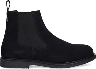 BOSS pull-tab Chelsea boots - men - Rubber/CALFSKIN/Polyamide/Polyurethane - 44 - Blue