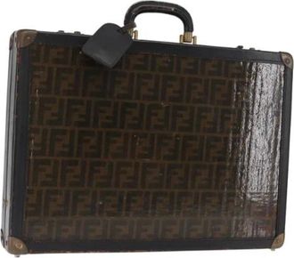 Fendi Pre-owned Handbags, female, Brown, Size: ONE SIZE Pre-owned Canvas Travel Bag