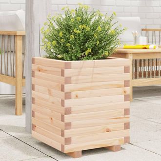 vidaXL Jardinera Madera Maciza De Pino 40x40x49,5 Cm Vidaxl