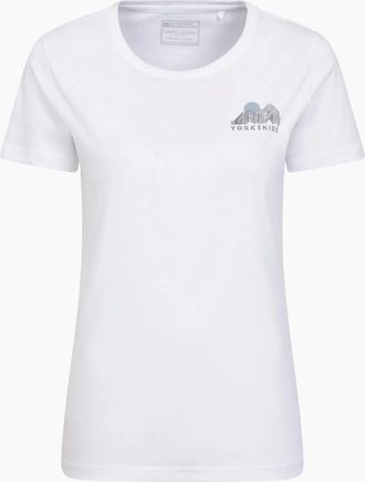 Mountain Warehouse Womens Mountain Warehouse Womens/Ladies Yorkshire Mountain T-Shirt - White - Size: 18