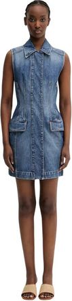 Sportmax Carabo Denim Jurk - Dames - Korte kleedjes - Blauw - L - Denim - Kleedjes