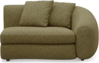 Castlery Fable Right Arm Sofa Customized, Performance Boucle Moss, Spill Resistant, Ultra Deep Seats for Sofas, Castlery