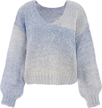 Mymo Jumper Dames Blauw wol wit