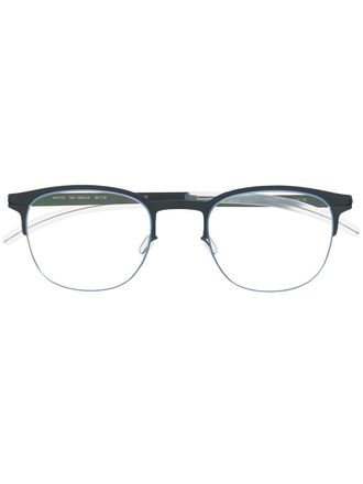 Mykita Neville pantos-frame glasses - unisex - stainless steel - 48 - Blue