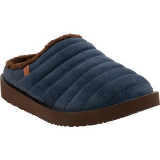 Revitalign Valley Faux Fur Lined Slipper in Marine Blue at Nordstrom, Size 12