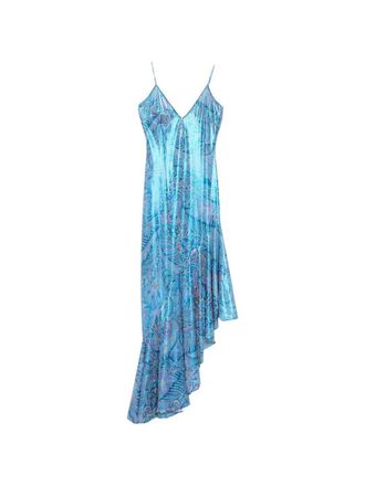 Etro Etro R&uuml;schen-Midikleid mit Paisley-Muster