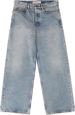 Golden Goose Relaxed Wide-Leg Light Blue Cotton Jeans