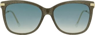 Jimmy Choo London Steff Glitter Rectangular Sunglasses - Gray