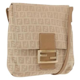 Fendi Pre-owned Zucchino Canvas Shoulder Bag - Dames - Pre-owned - Beige - Maat: ONE Size