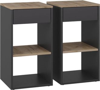 Vicco Mesilla De Noche Dany, Antracita, Juego De 2, Vicco