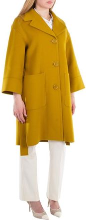 Max Mara Marita Belted Wool Coat, Brand Size 46 ( US Size 12 )