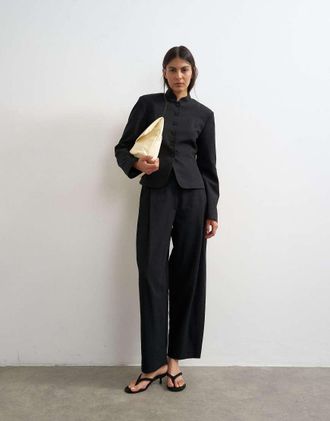 Topshop Pantaloni a palloncino neri in coordinato-Nero