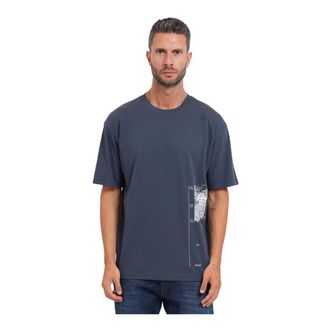 HUGO BOSS Tops, Heren, Blauw, S, Katoen, Regular-fit T-shirt