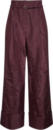 Fendi Wide Trousers, female, Purple, S, Wide Trousers