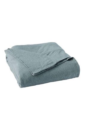 Pact Organic Cotton Organic Favorite Tee Jersey Flat Sheet in Smoke Heather at Nordstrom, Size Twin X-Long