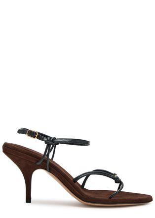 Chlo&eacute; Matilda 90 Leather and Suede Sandals - Black - 41 (IT41/ UK8)