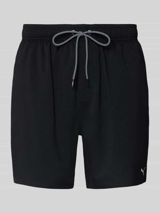 Puma Badeshorts mit Seitentaschen und Rei&szlig;verschlusstasche hinten in Black, Gr&ouml;&szlig;e XXL