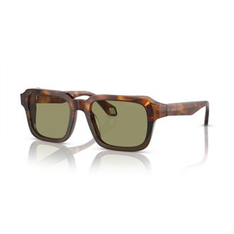 Giorgio Armani 0ar8194u Bold Square Tortoiseshell Sunglasses with Green Lenses