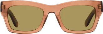 Ferragamo SF996SCP Bold Rectangular Sunglasses - Rose gold