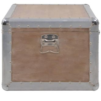 Berkfield Home Storage Box Solid Fir Wood 91x52x40 cm Brown | Size: 91 x 52 x 40 cm