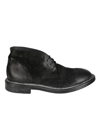 Moma Minimalist Black Calf Leather Ankle Boots