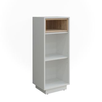 Vicco Mueble Midi Beatrice, Blanco/sonoma, 38 X 93 Cm Con 3 Compartimentos