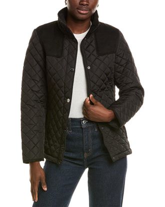 Shelli Segal Snowchic Diamond Quilt Jacket
