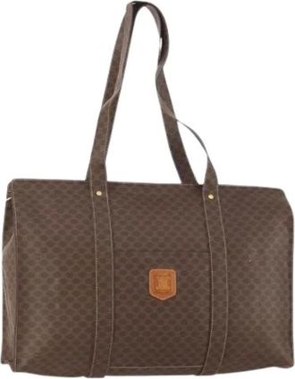 Celine Pre-owned Weekend Bags, female, Brown, Size: ONE SIZE Pre-owned Vintage Macadam Canvas Tote