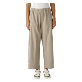 Liviana Conti Dames, Broeken, Grijs, Maat: S Kasjmier