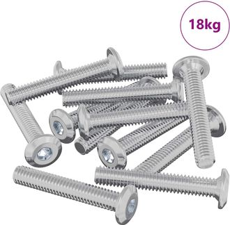 vidaXL Tornillo De Bloqueo De Cabeza 2514 Uds. Plateado Acero Vidaxl