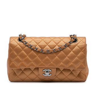 Chanel Classic Flap Bag Medium Gequilted Leer